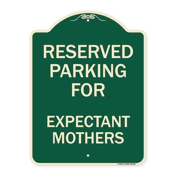 Signmission Parking Reserved for Expectant Mothers Heavy-Gauge Aluminum Sign, 18" L, 24" H, G-1824-23388 A-DES-G-1824-23388 - main
